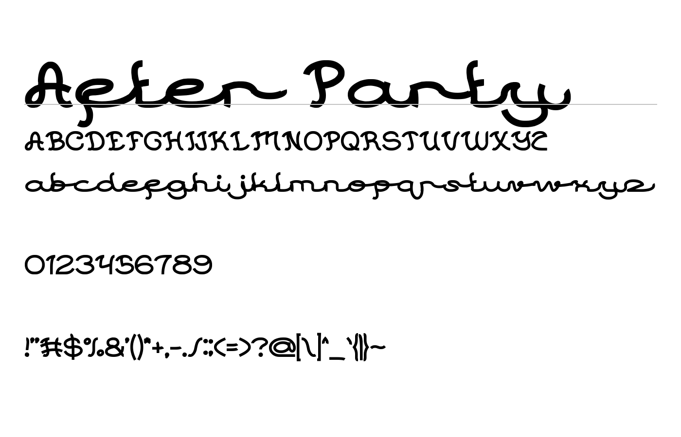 After Party Font preview