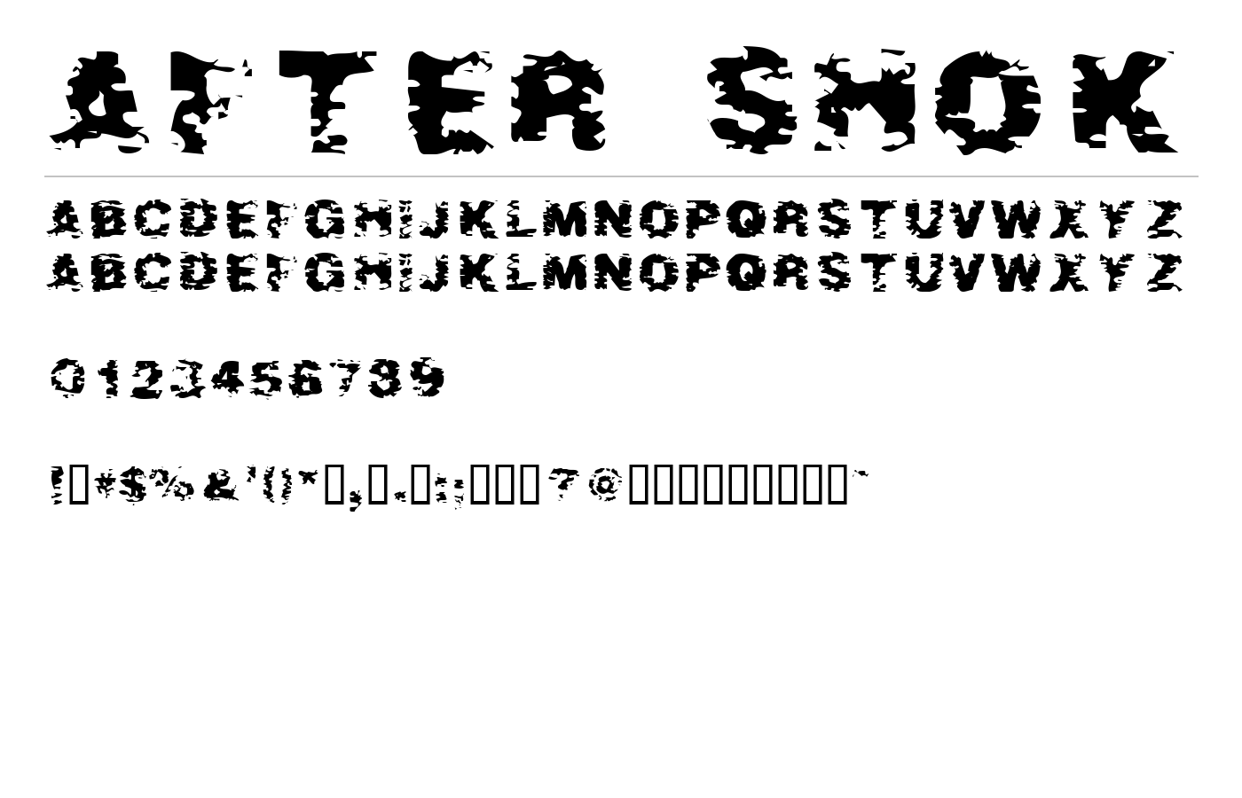 After Shok Font preview