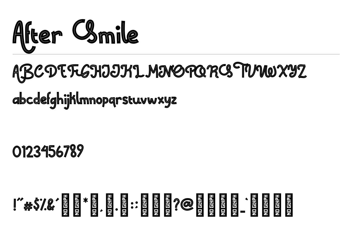 After Smile Font preview