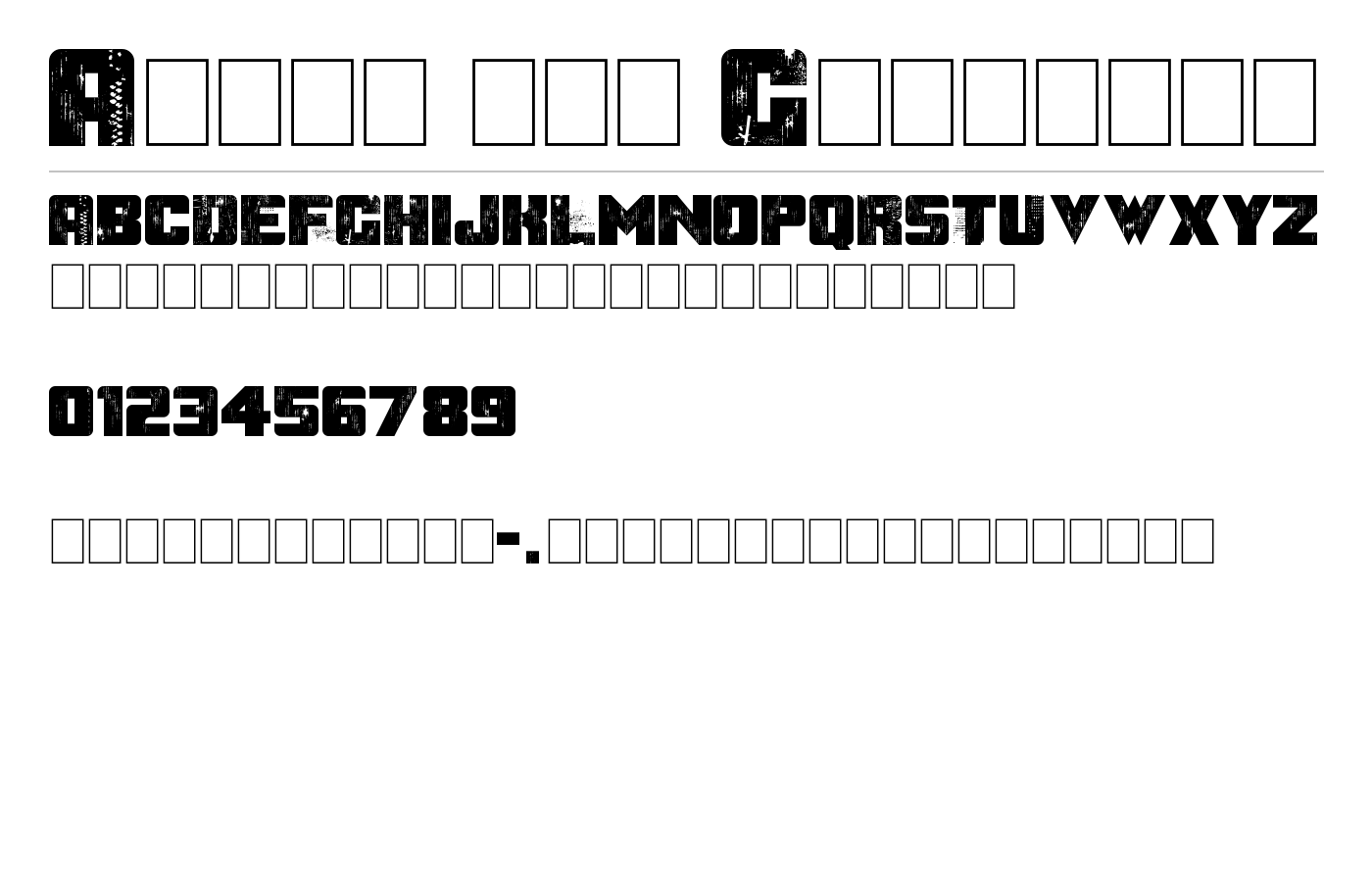 After the Goldrush Font preview