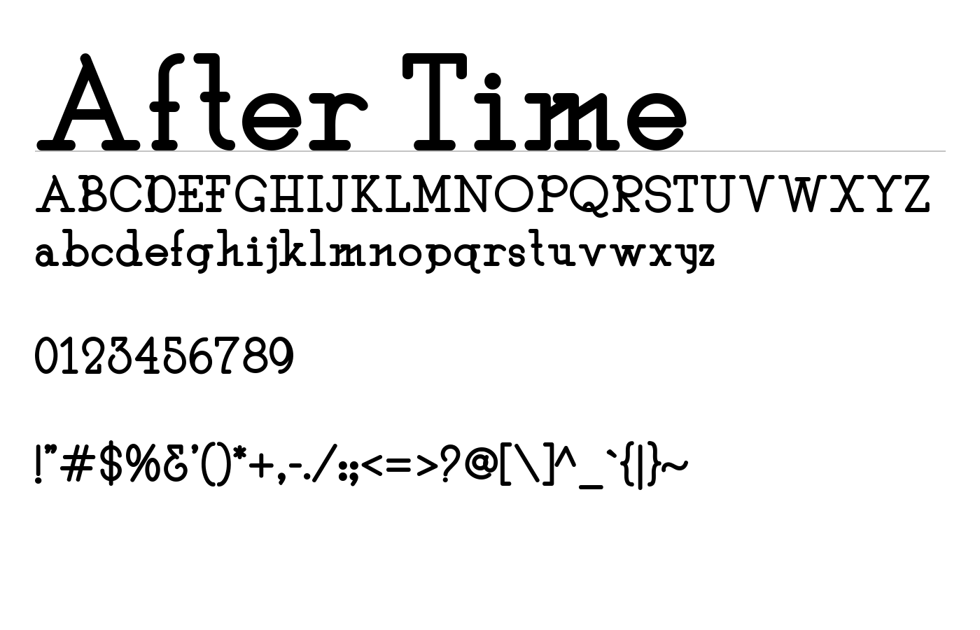 After Time Font preview