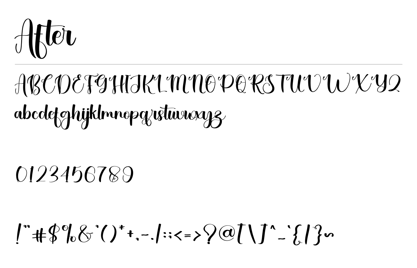 After Font preview