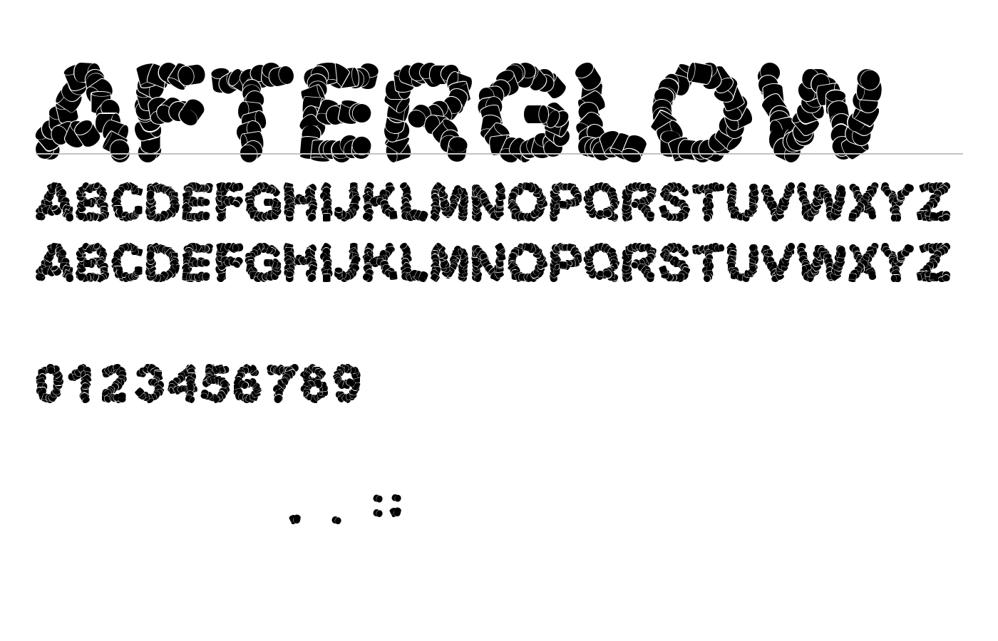 afterglow Font preview
