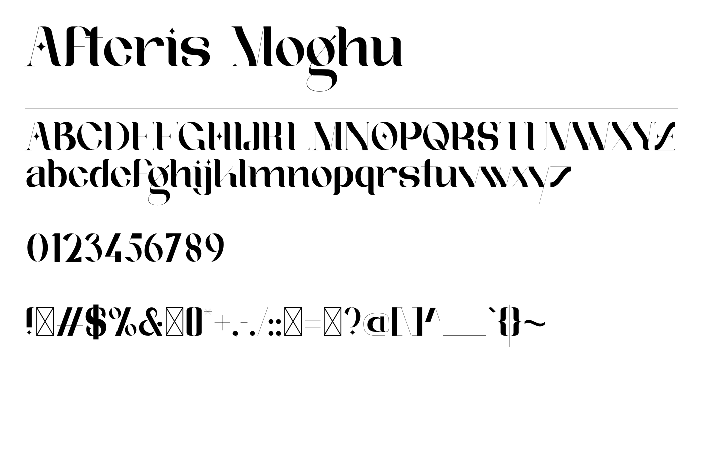 Afteris Moghu Font preview