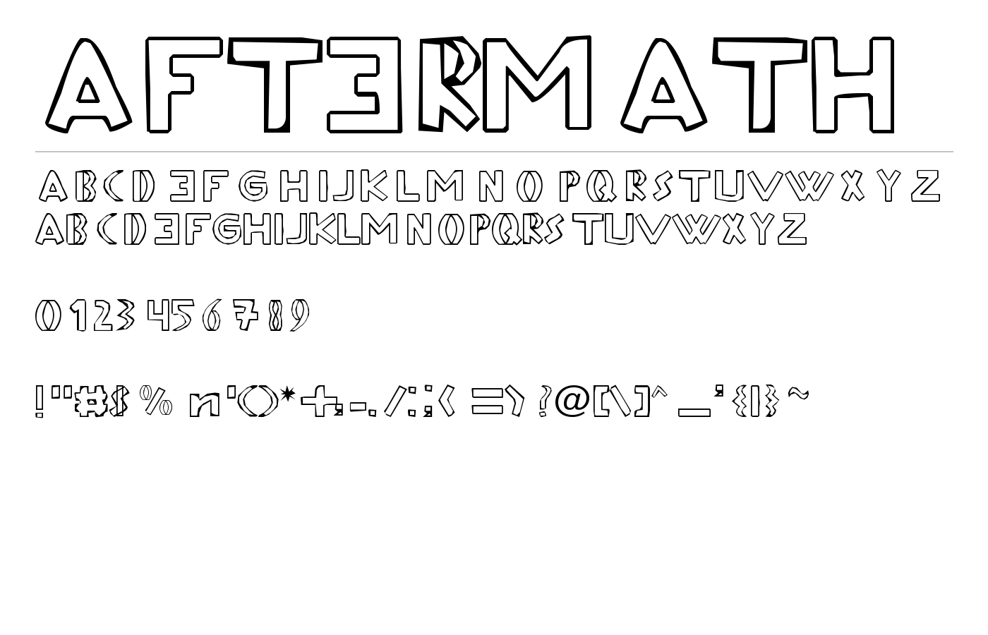 Aftermath Font preview