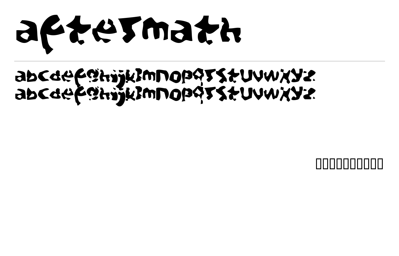 Aftermath Font preview