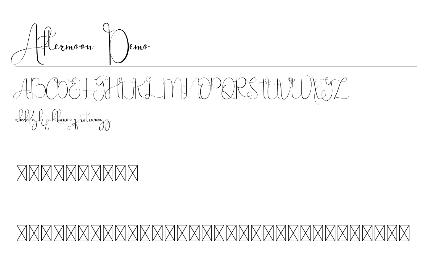 Aftermoon Demo Font preview