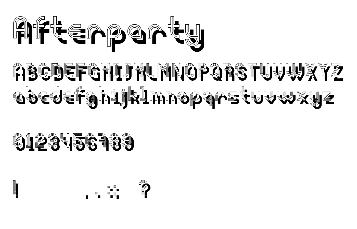 Afterparty Font preview