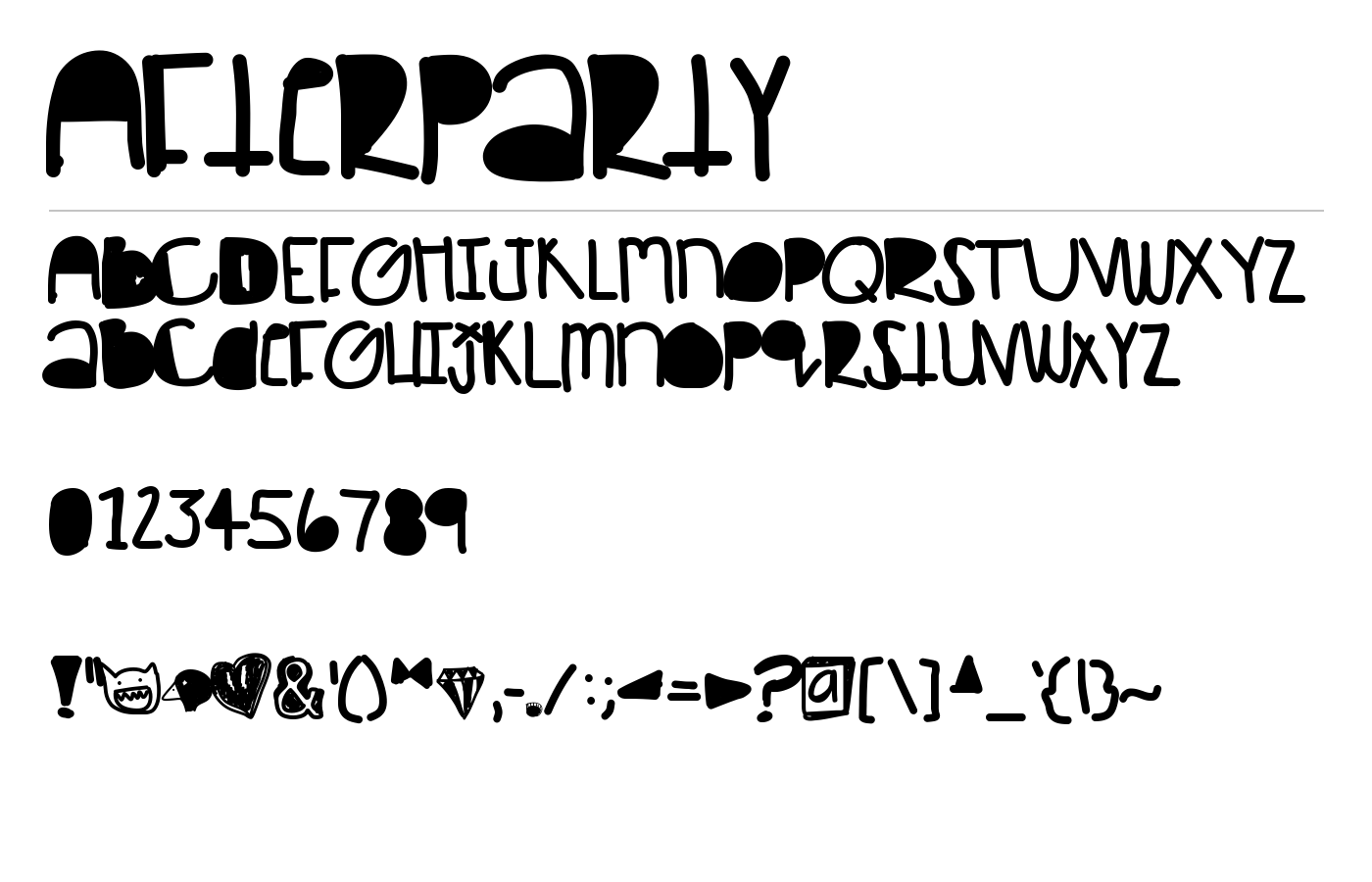 Afterparty Font preview