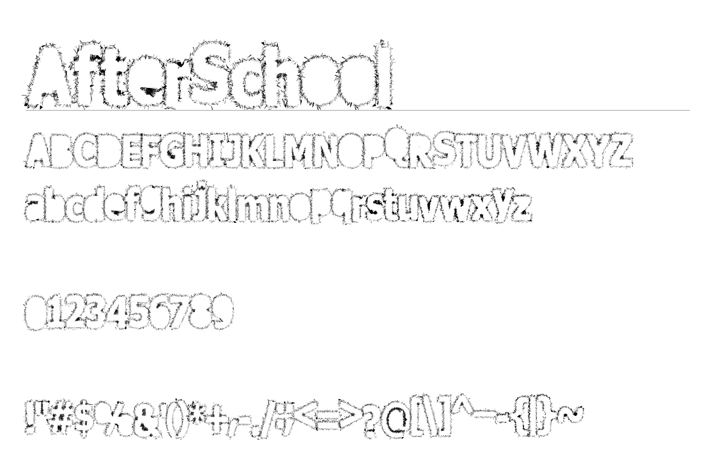 AfterSchool Font preview