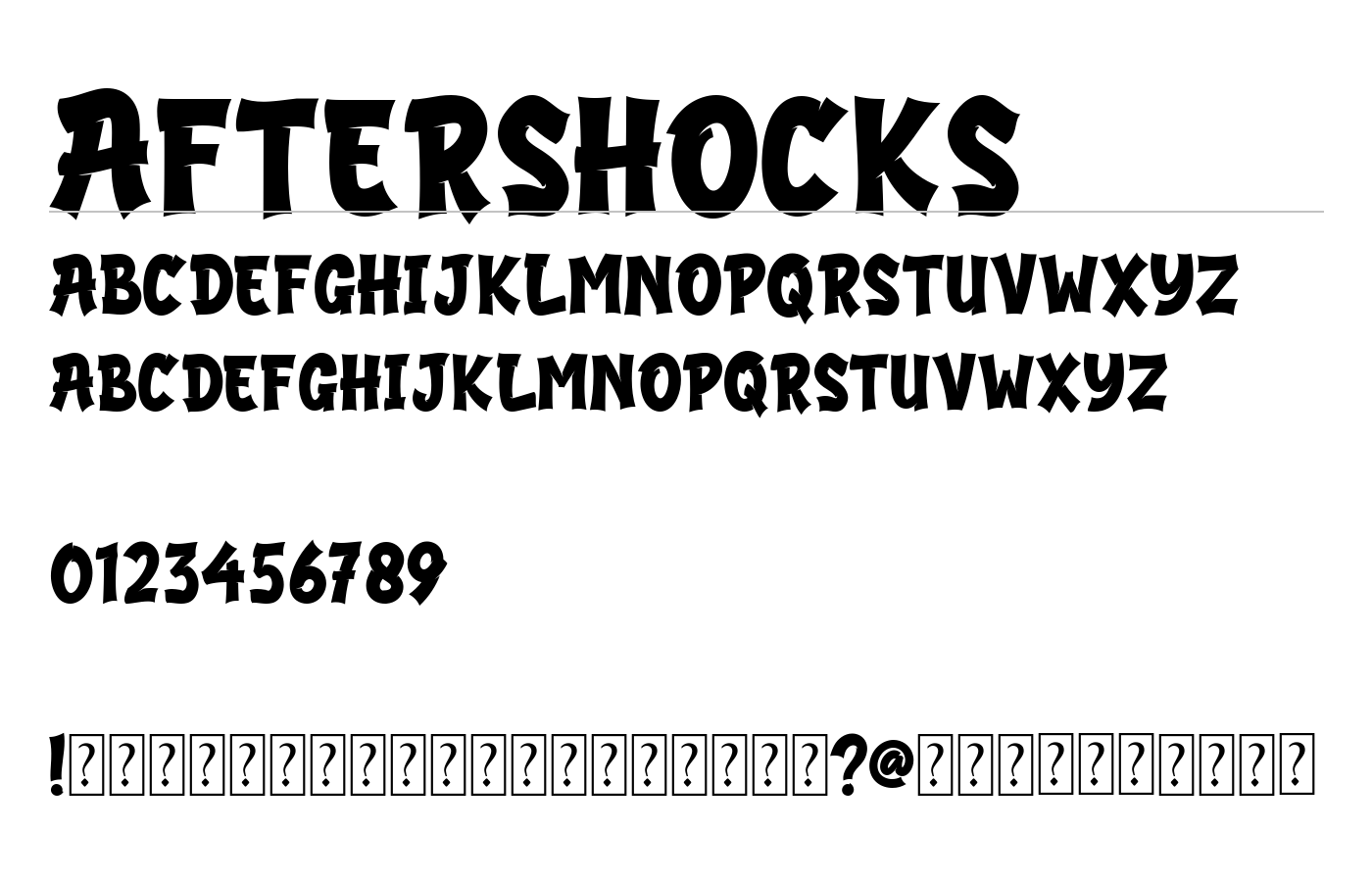 Aftershocks Font preview