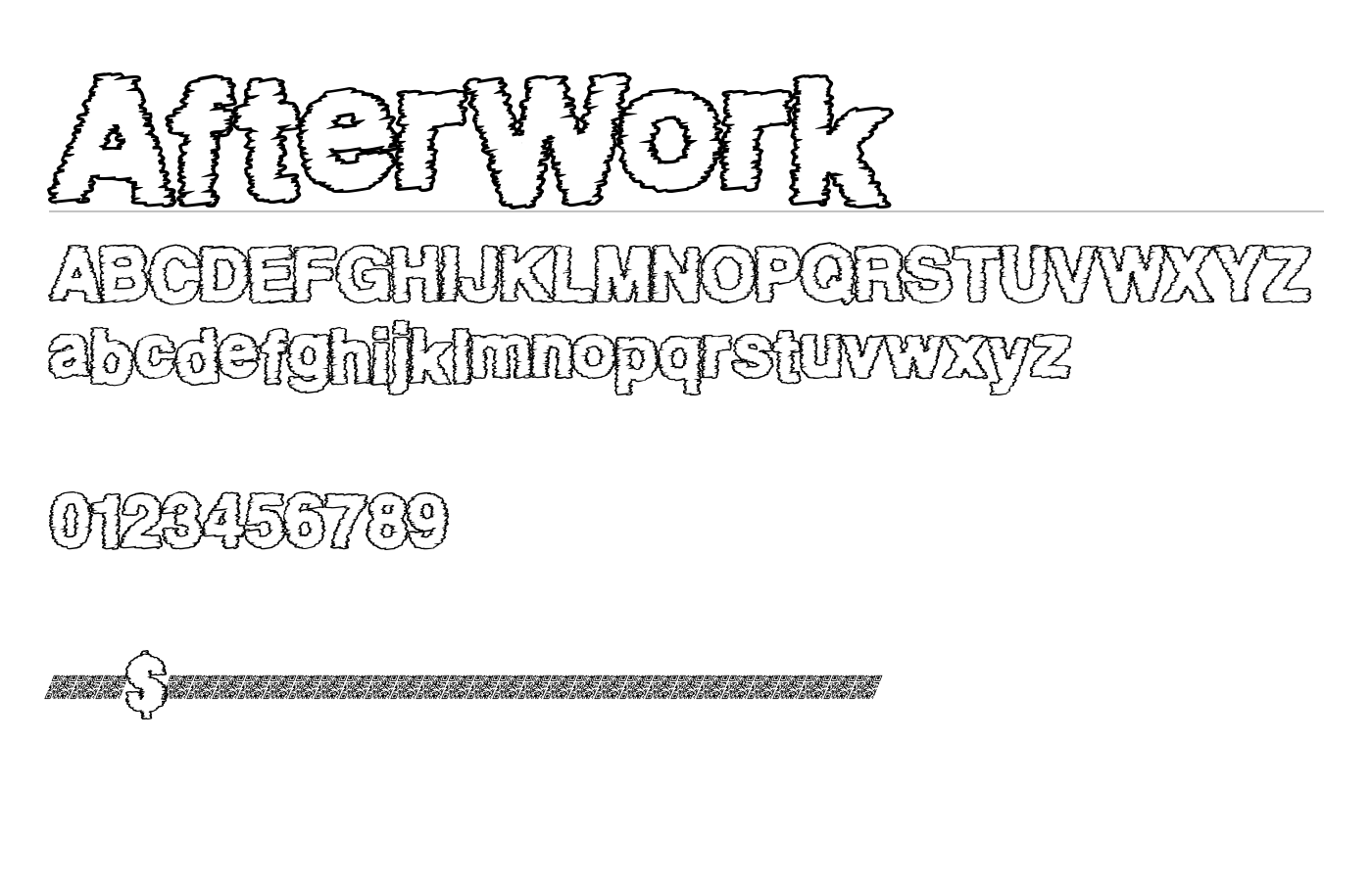 AfterWork Font preview