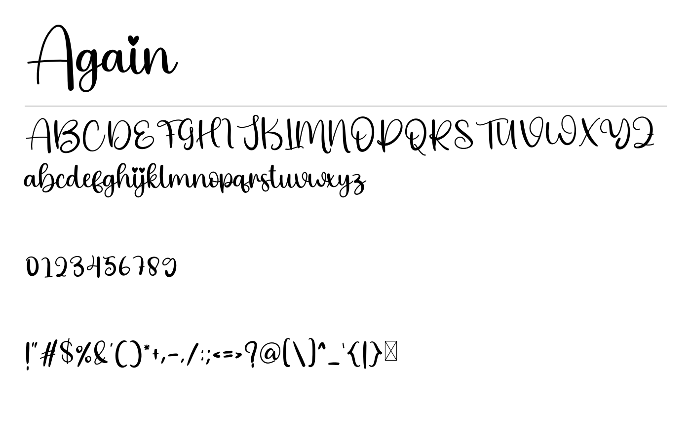 Again Font preview