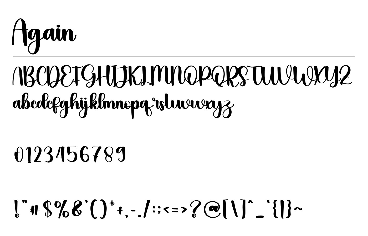 Again Font preview