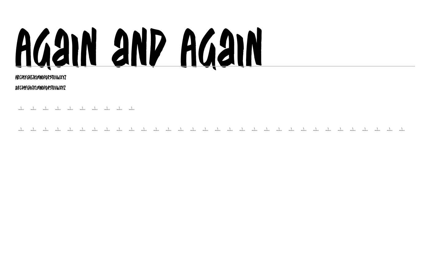 Again and Again Font preview