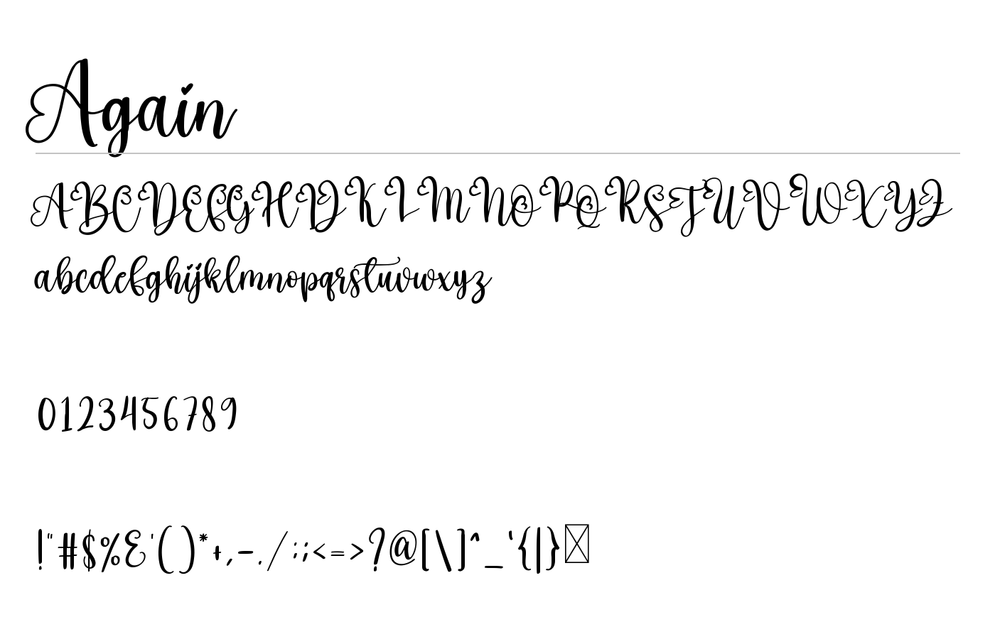 Again Font preview