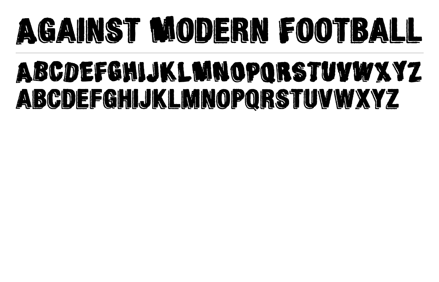 Against Modern Football Font preview