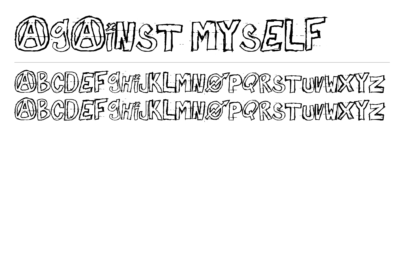 against myself Font preview