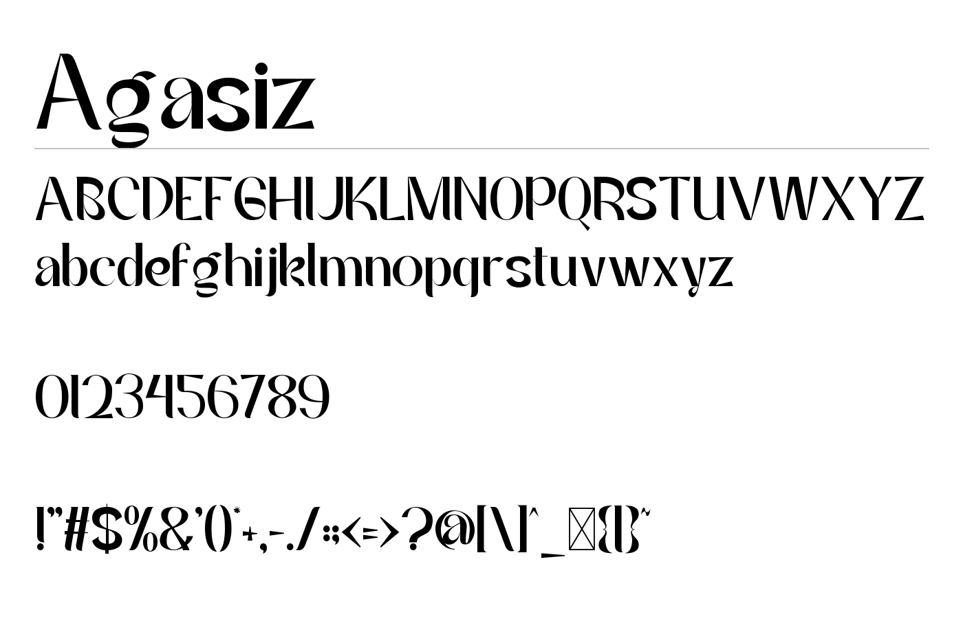 Agasiz Font preview