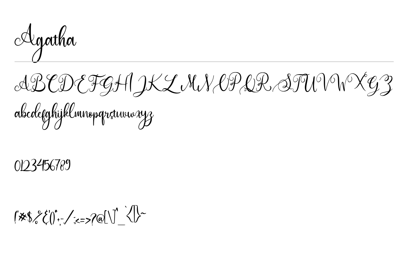 Agatha Font preview