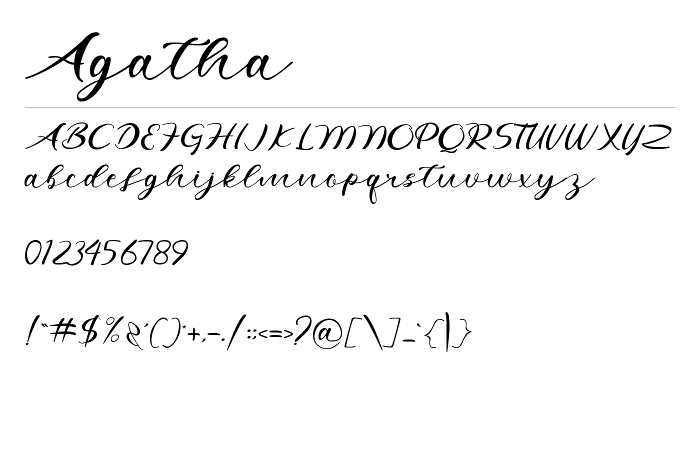 Agatha Font preview