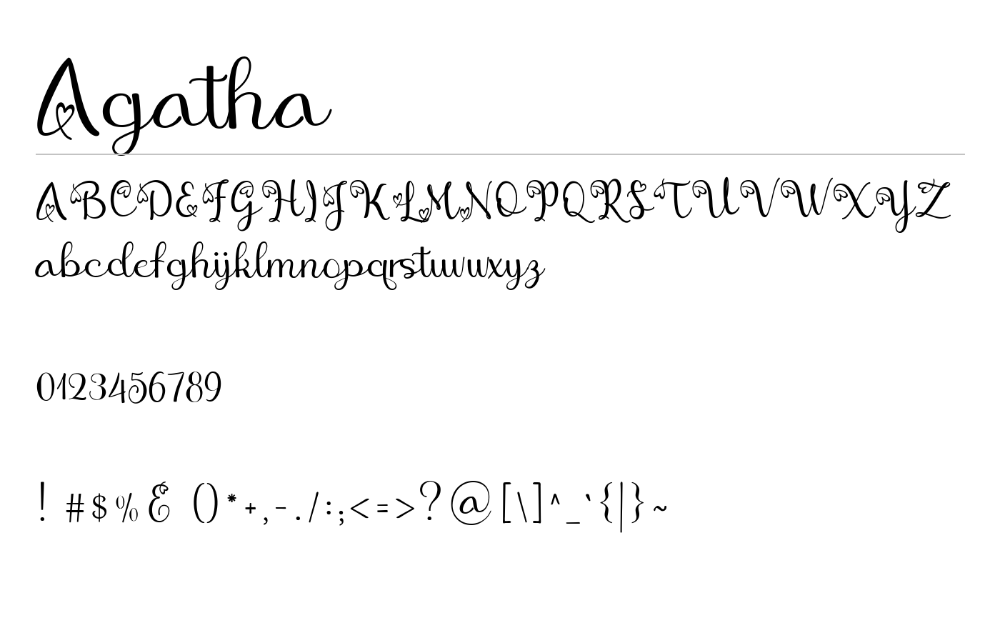 Agatha Font preview