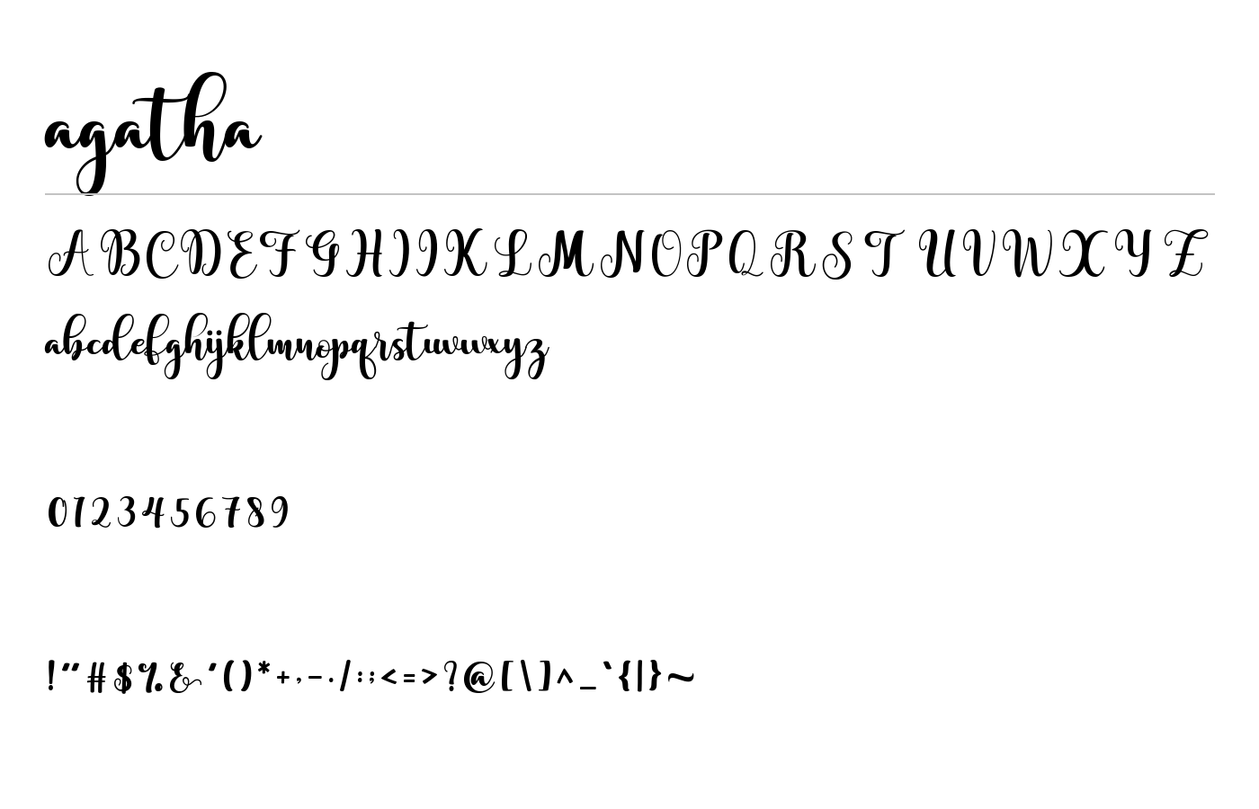 agatha Font preview