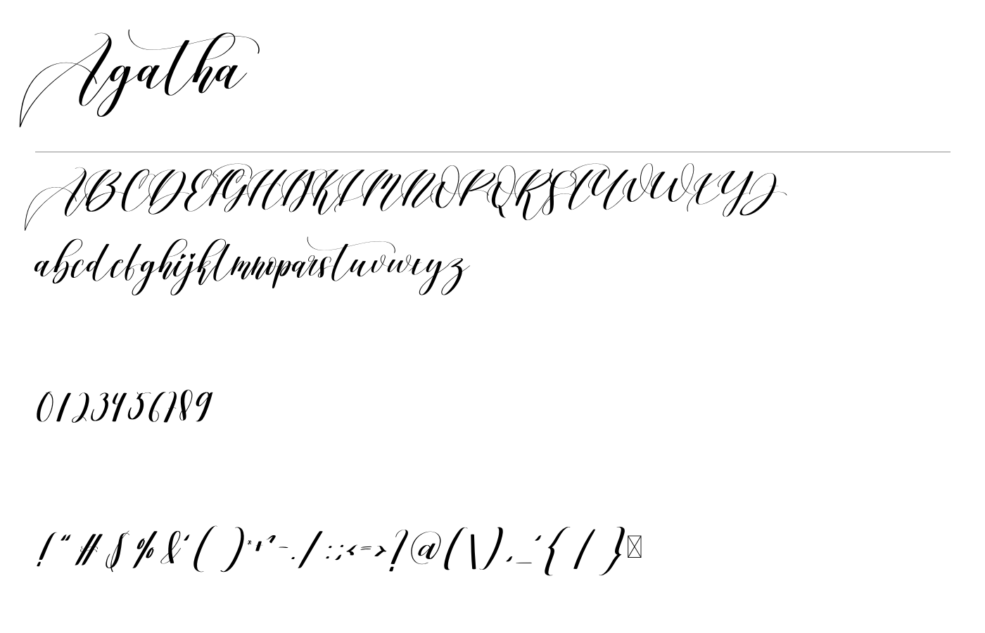 Agatha Font preview