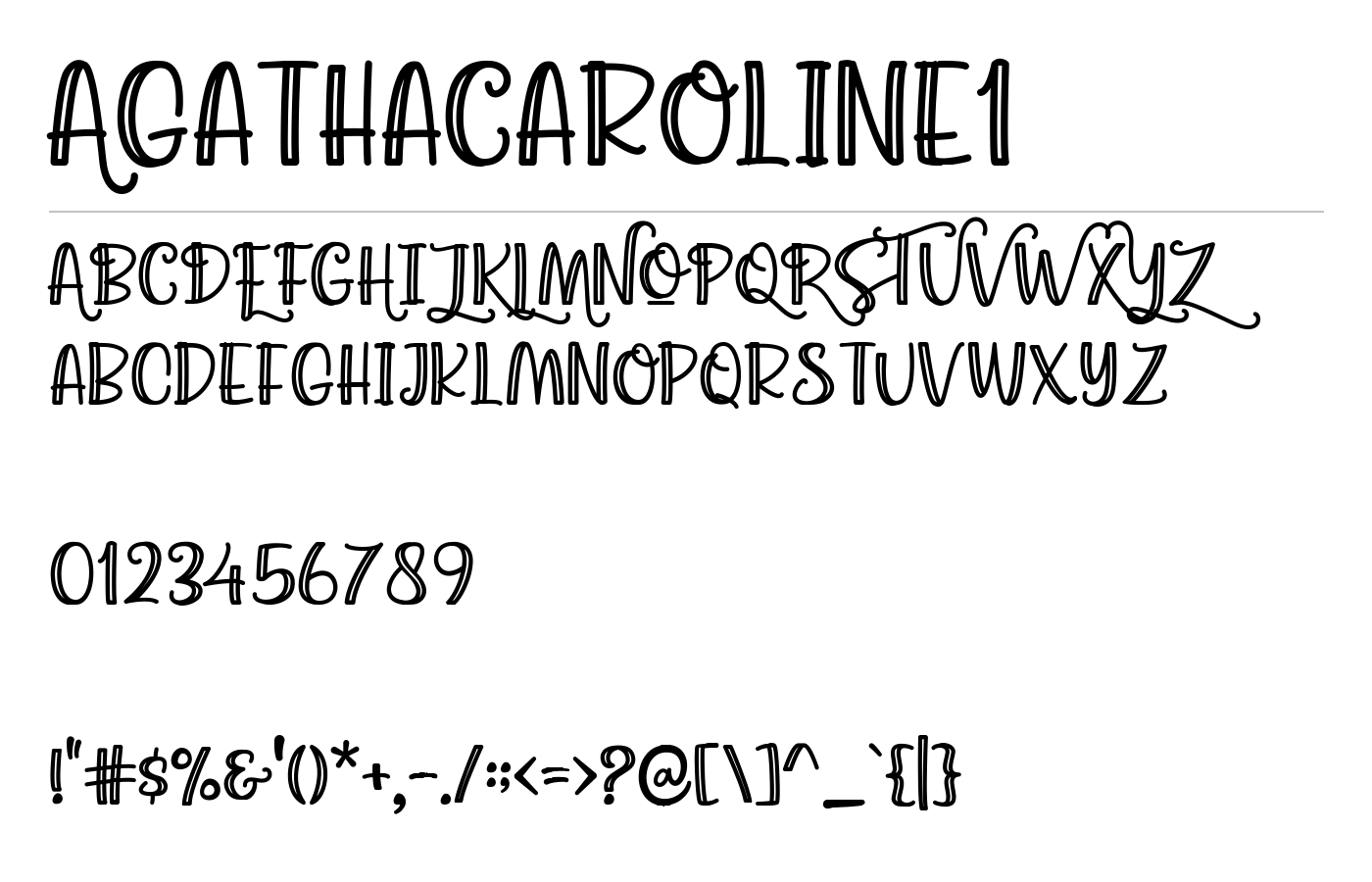 Agatha Caroline Font preview