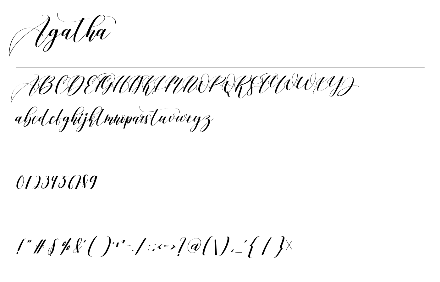 Agatha Font preview