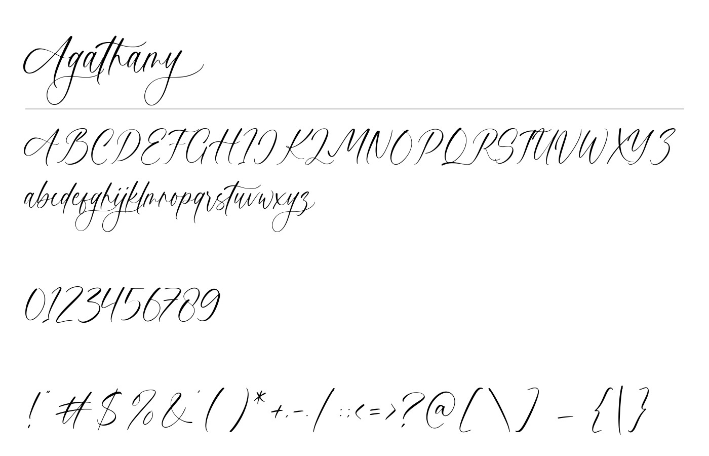 Agathamy Font preview