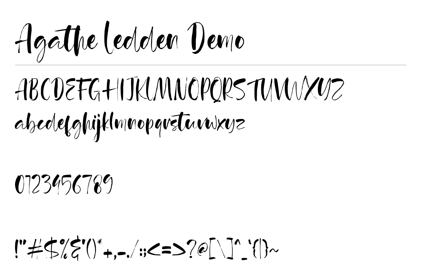Agathe Ledden Font preview