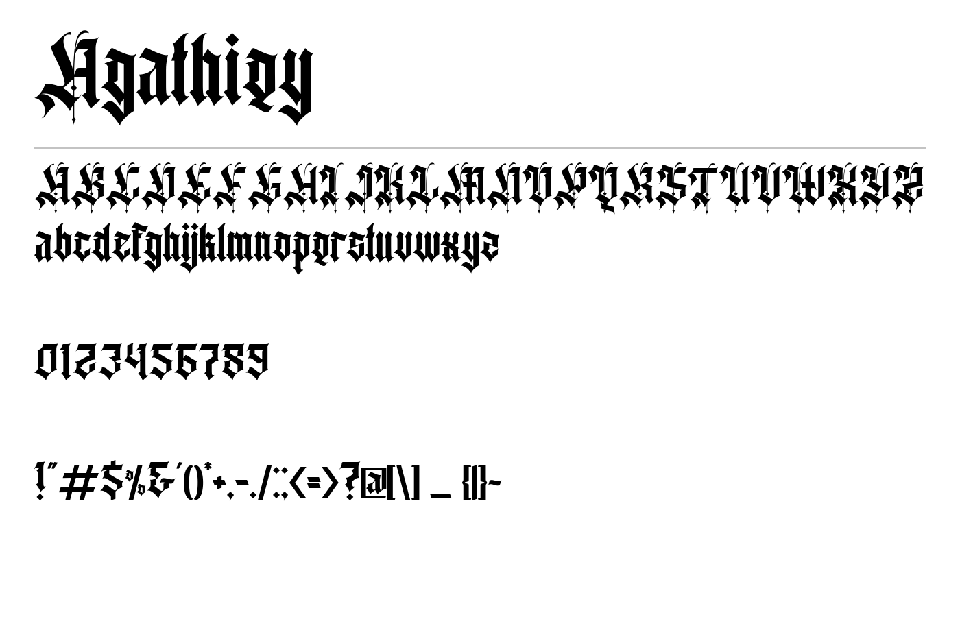 Agathiqy Font preview