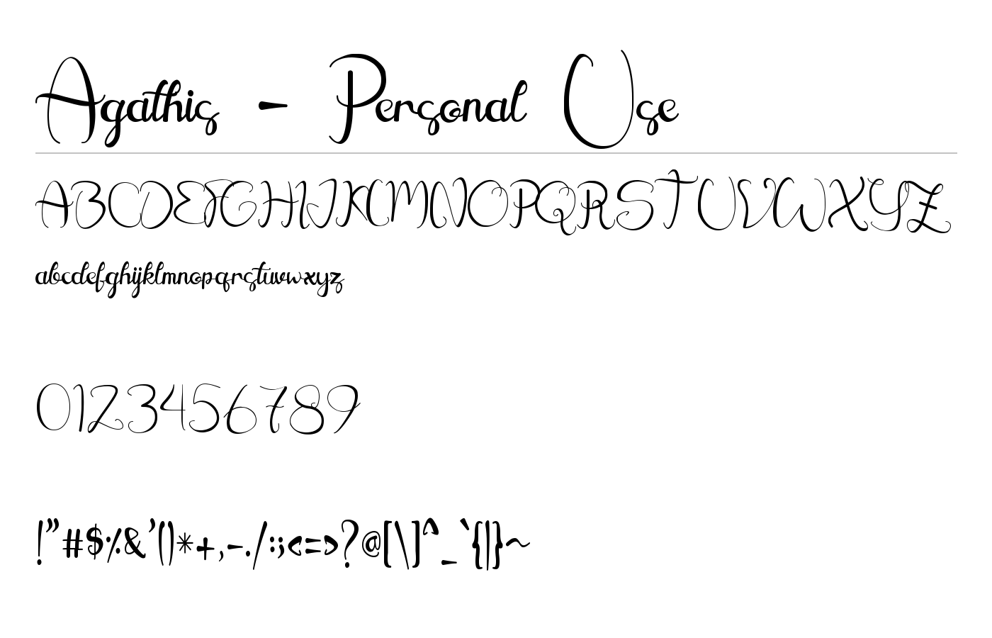 Agathis Font preview