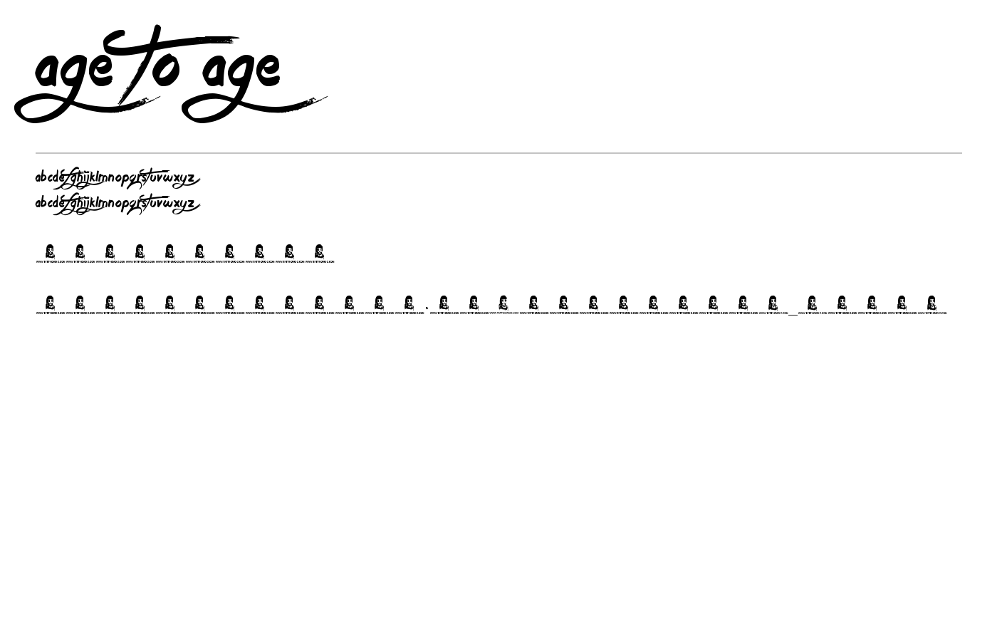 Age to Age Font preview