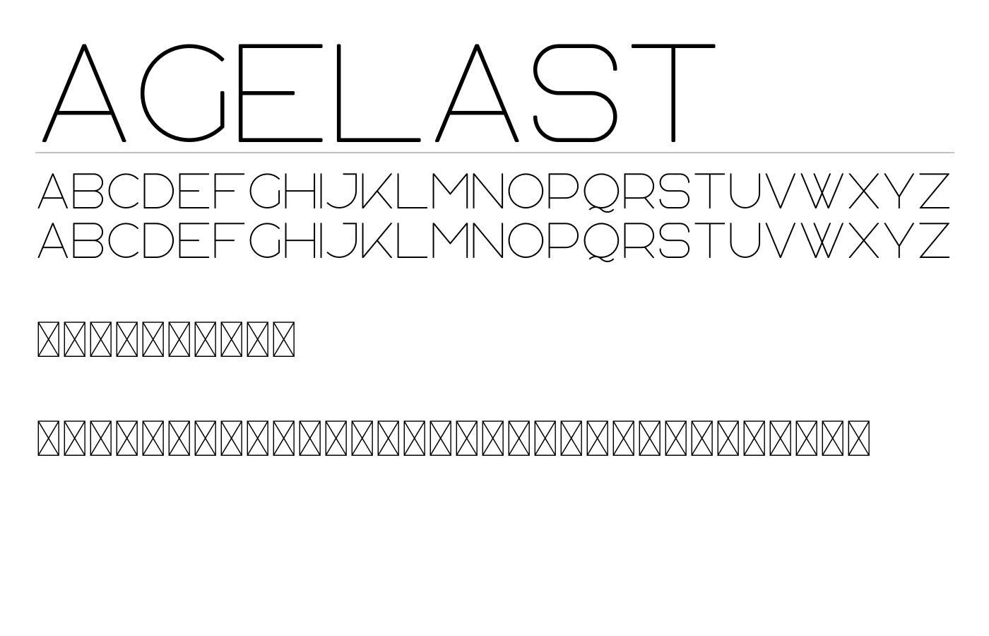 Agelast Font preview