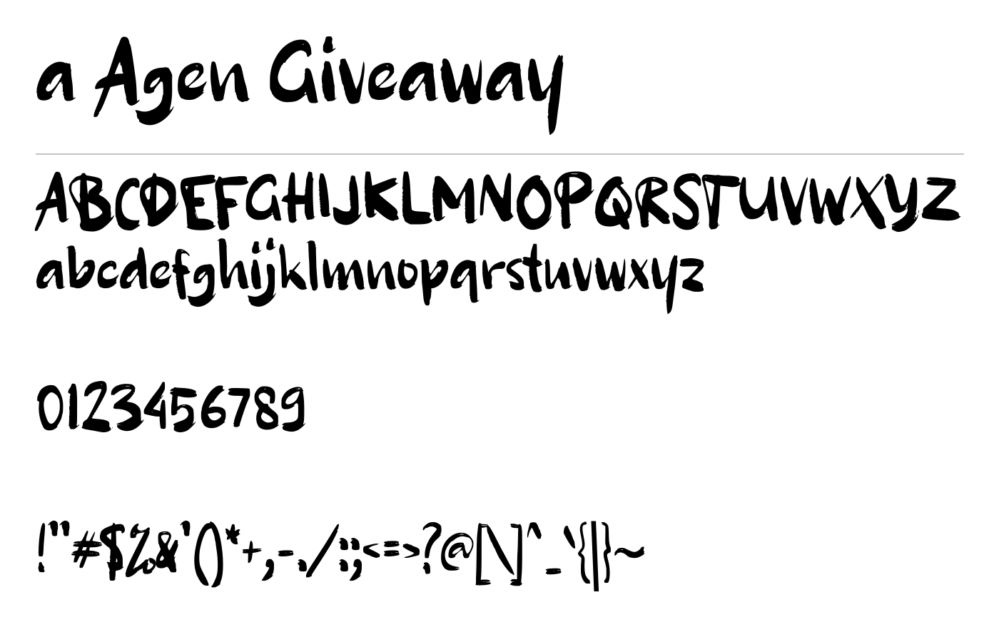 a Agen Giveaway Font preview