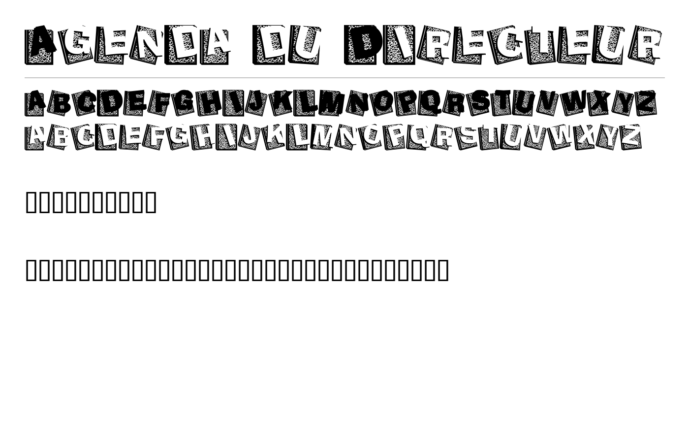 Agenda du Directeur Font preview