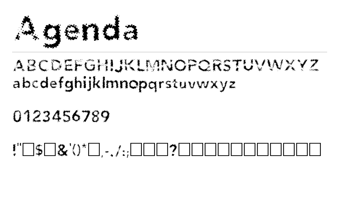 Agenda Font preview