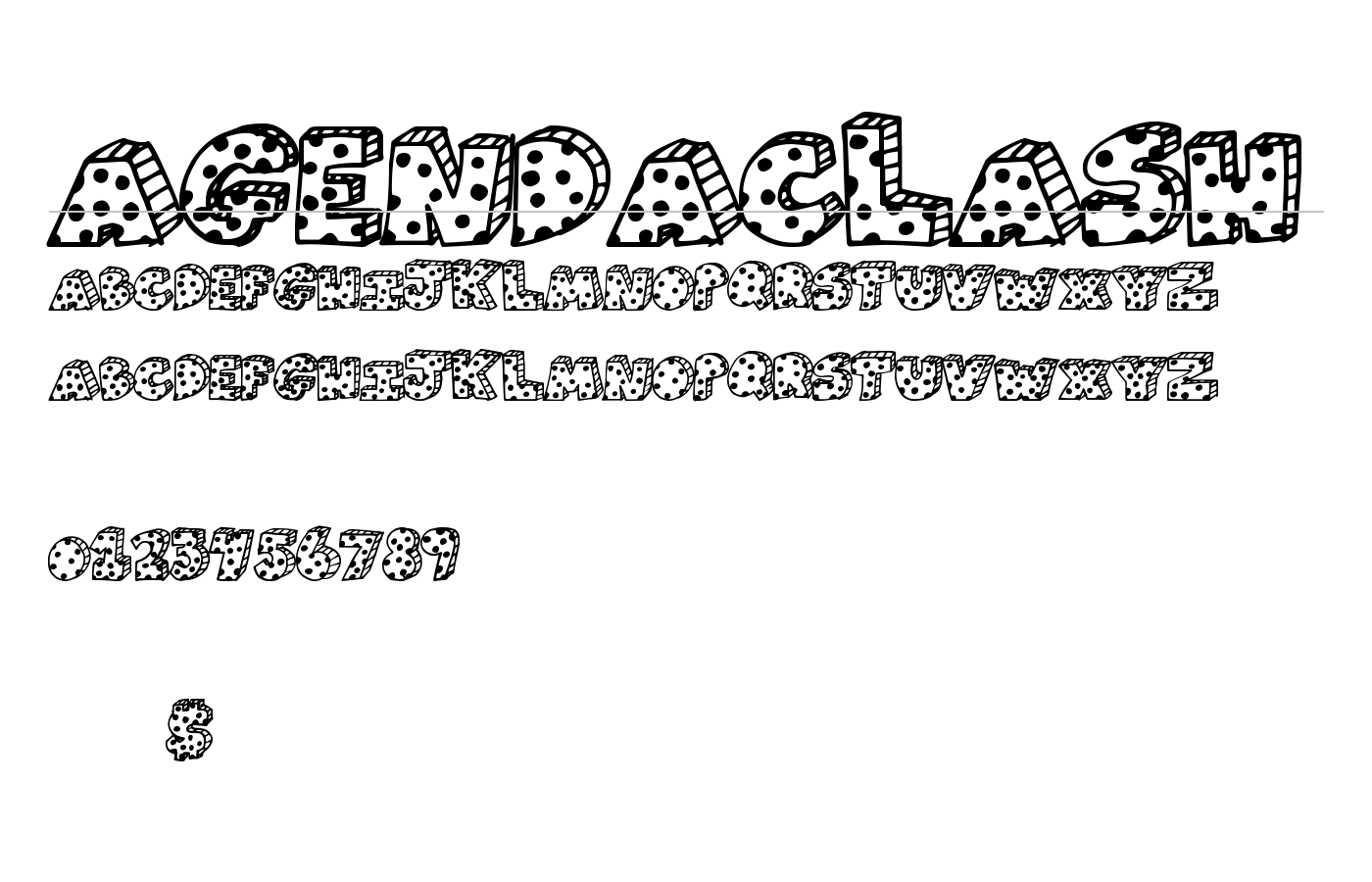 AgendaClash Font preview