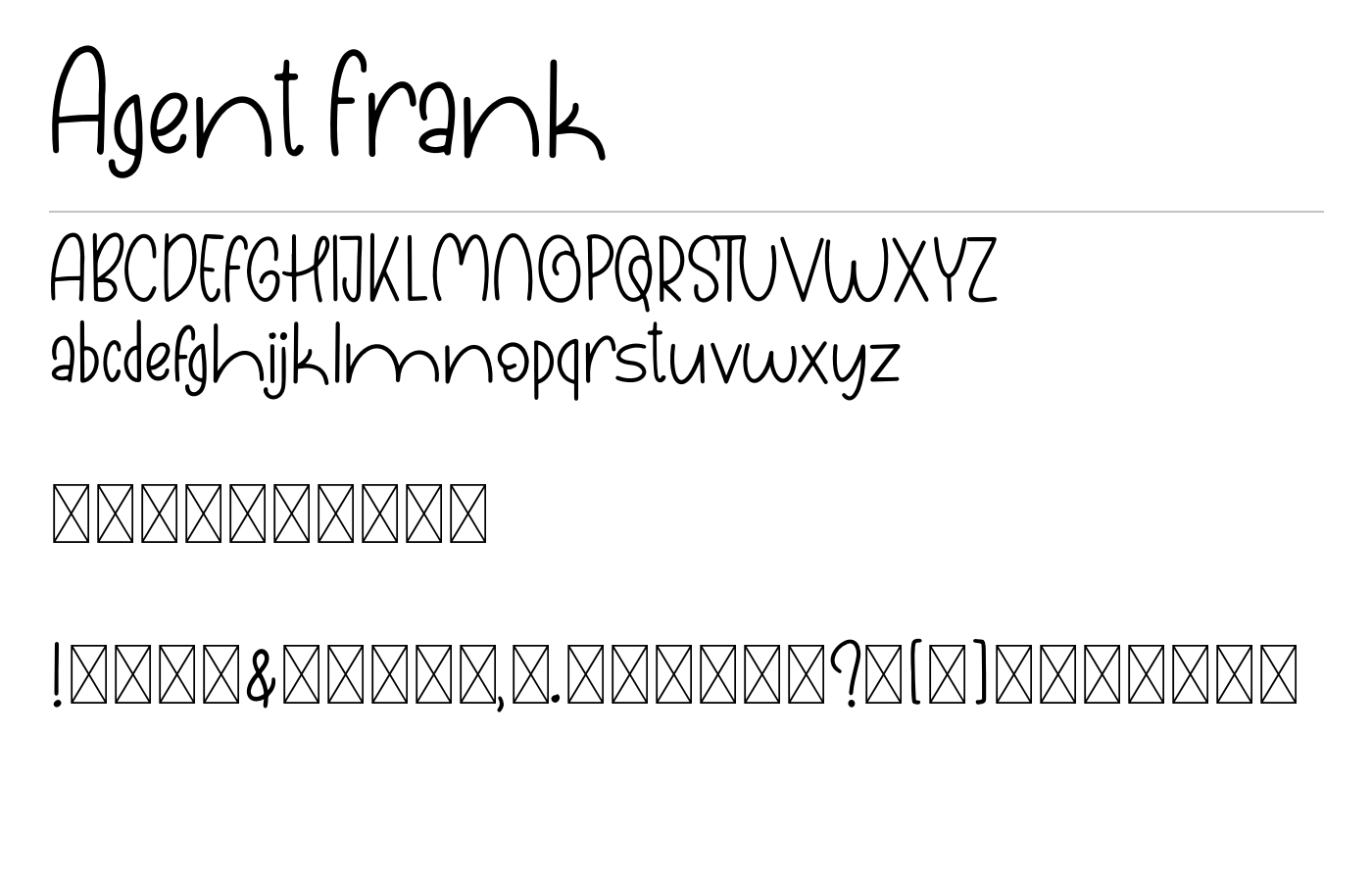 Agent Frank Font preview