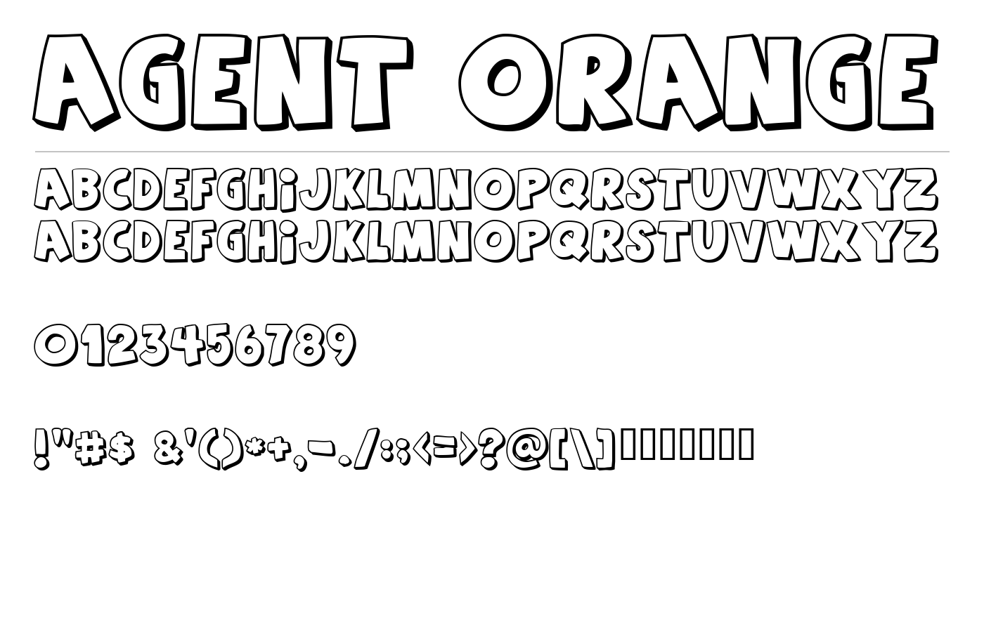 Agent Orange Font preview