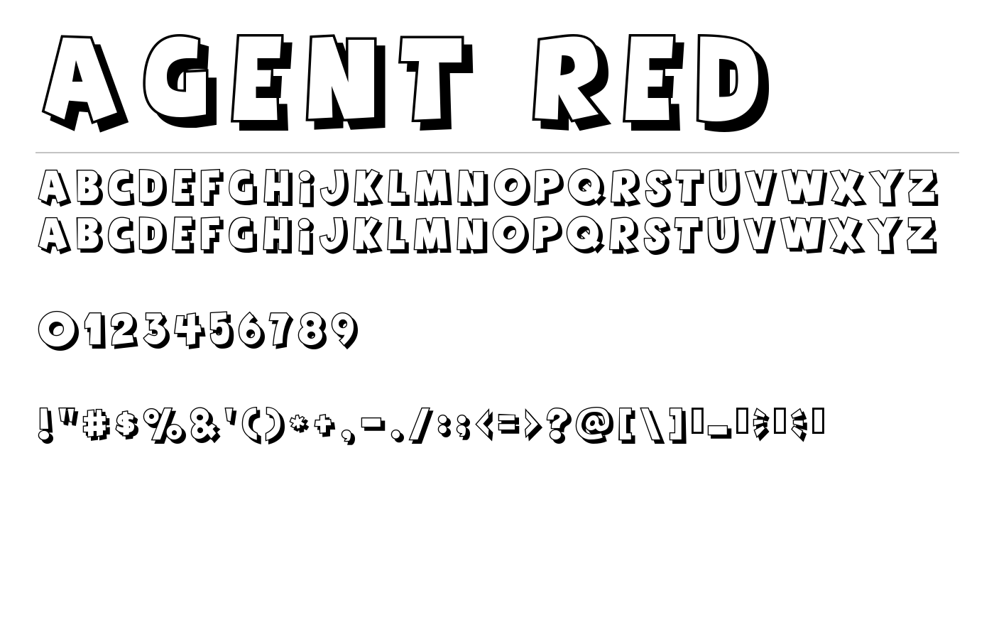 Agent Red Font preview