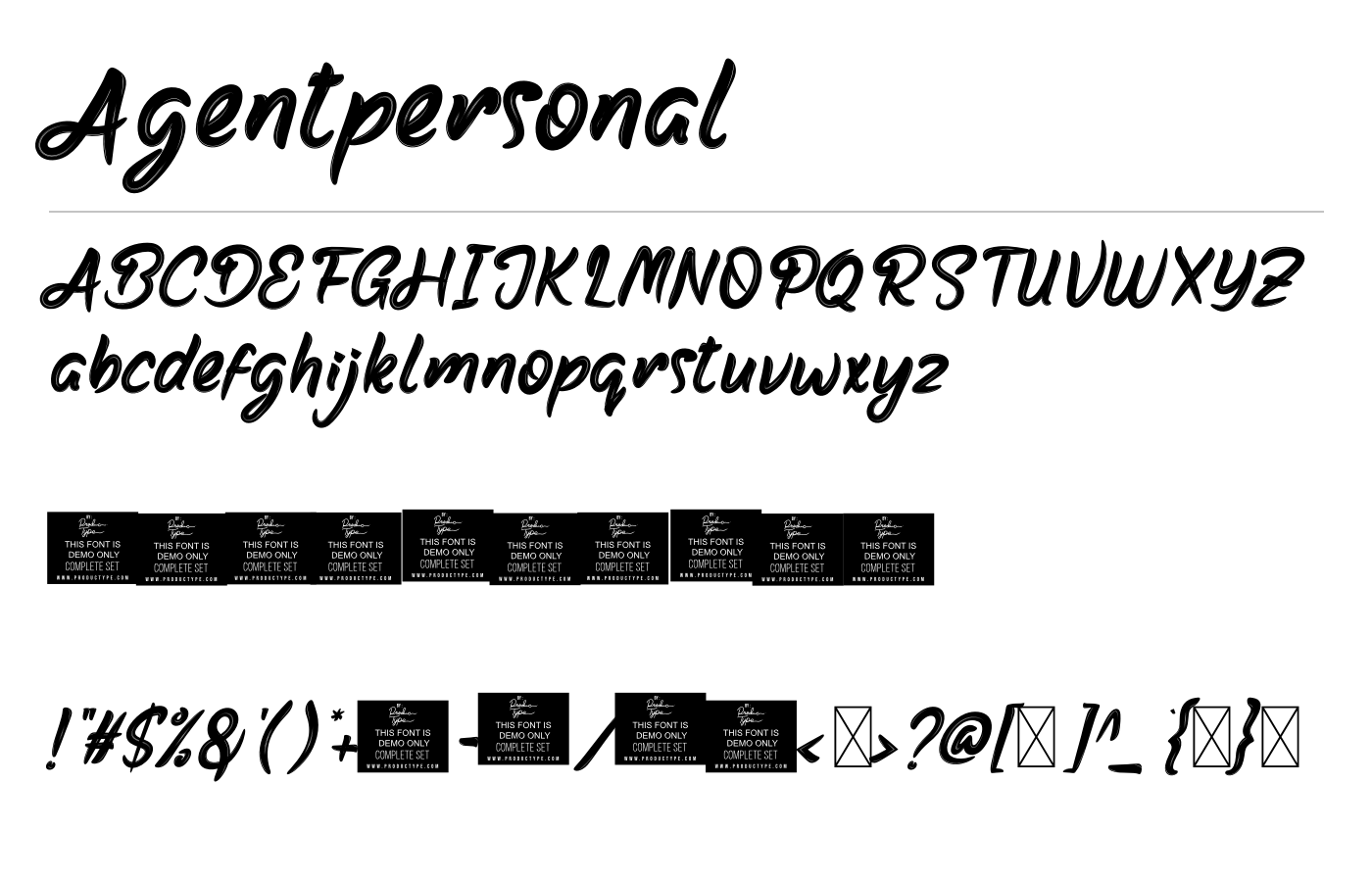 Agentpersonal Font preview