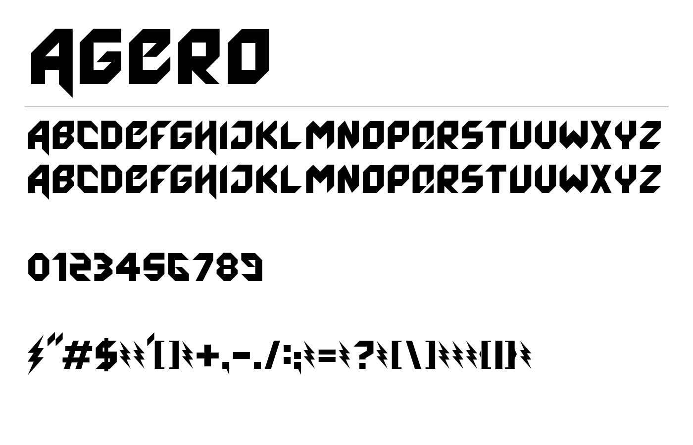 Agero Font preview