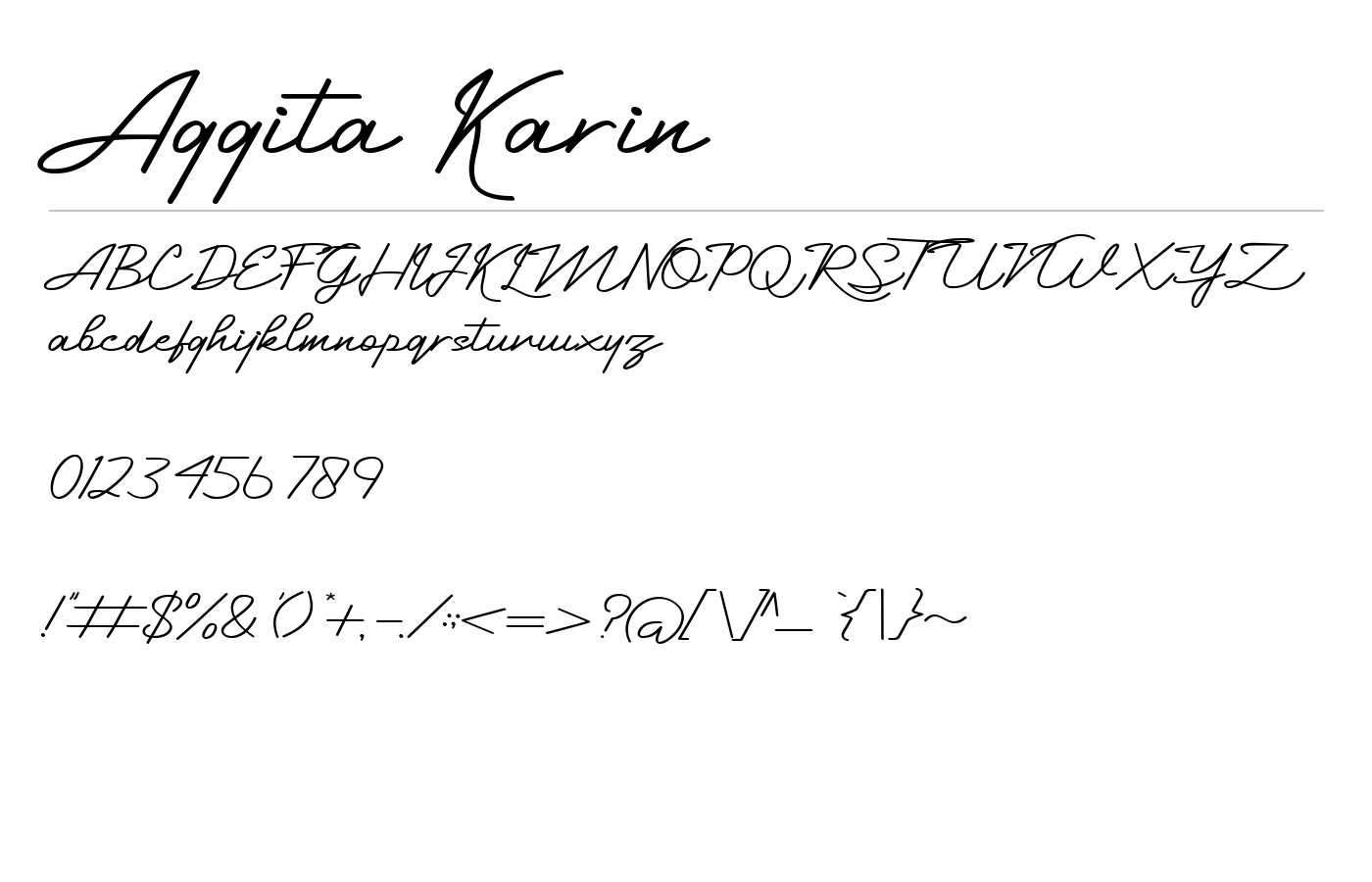 Aggita Karin Font preview