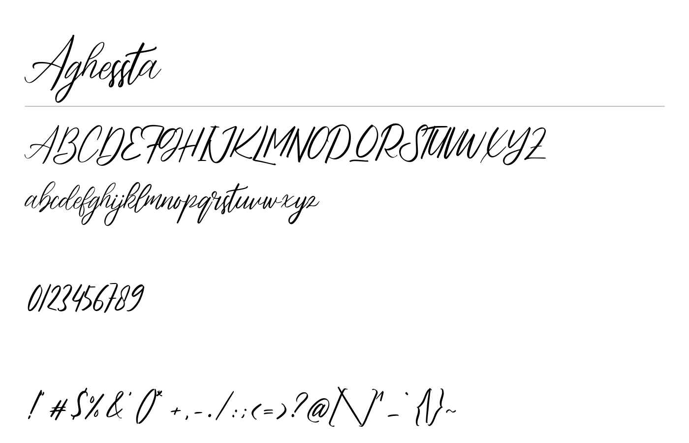 Aghessta Font preview