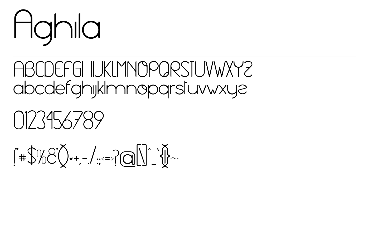 Aghila Font preview