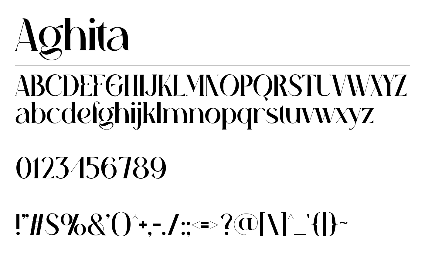 Aghita Font preview