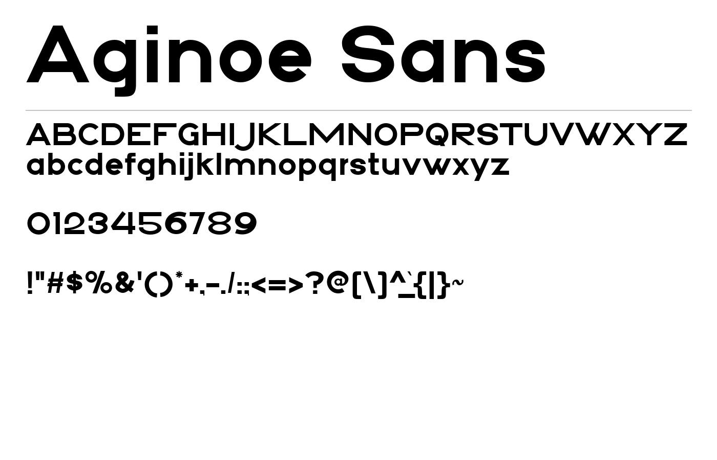 Aginoe Sans Font preview
